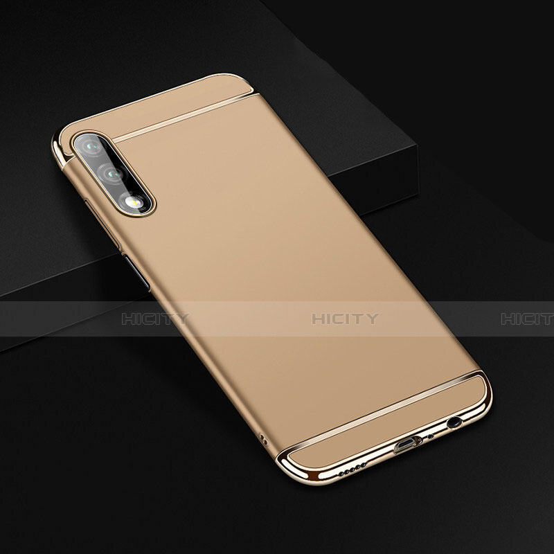 Carcasa Bumper Lujo Marco de Metal y Plastico Funda M01 para Huawei Honor 9X Oro
