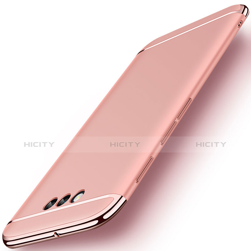 Carcasa Bumper Lujo Marco de Metal y Plastico Funda M01 para Huawei Honor Magic Oro Rosa