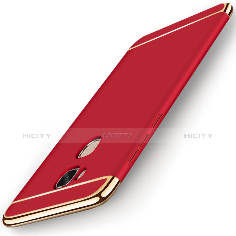 Carcasa Bumper Lujo Marco de Metal y Plastico Funda M01 para Huawei Honor Play 5X Rojo