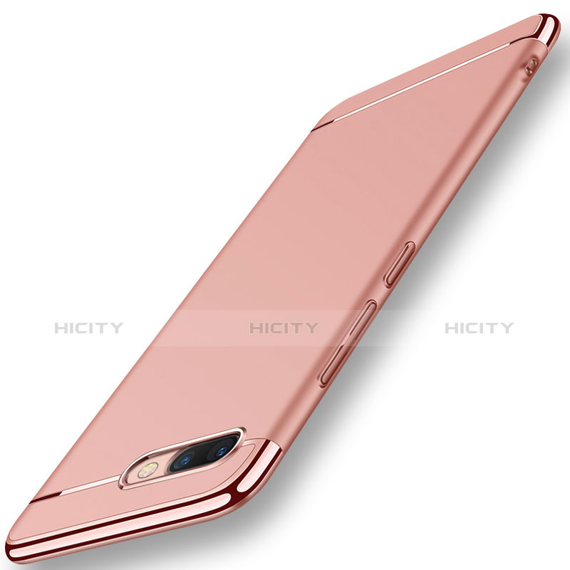 Carcasa Bumper Lujo Marco de Metal y Plastico Funda M01 para Huawei Honor V10 Oro Rosa
