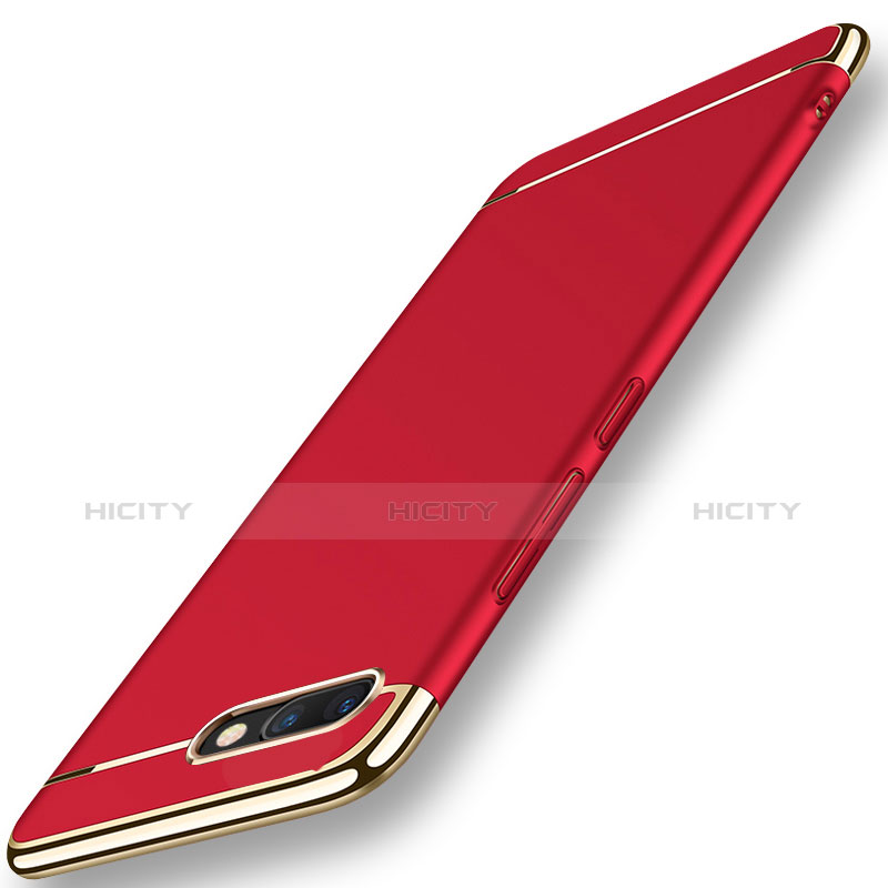 Carcasa Bumper Lujo Marco de Metal y Plastico Funda M01 para Huawei Honor V10 Rojo