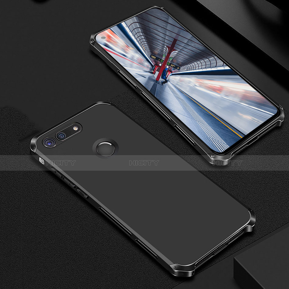 Carcasa Bumper Lujo Marco de Metal y Plastico Funda M01 para Huawei Honor V20 Negro