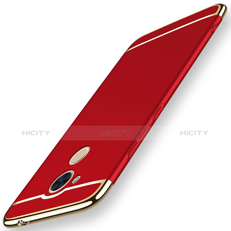 Carcasa Bumper Lujo Marco de Metal y Plastico Funda M01 para Huawei Honor V9 Play Rojo