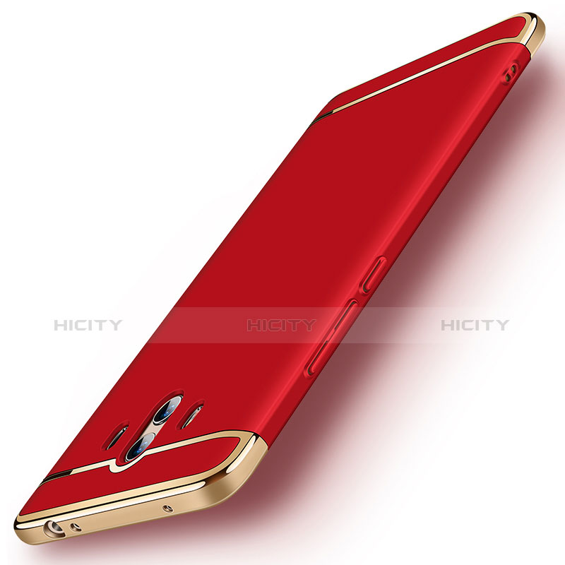 Carcasa Bumper Lujo Marco de Metal y Plastico Funda M01 para Huawei Mate 10 Rojo