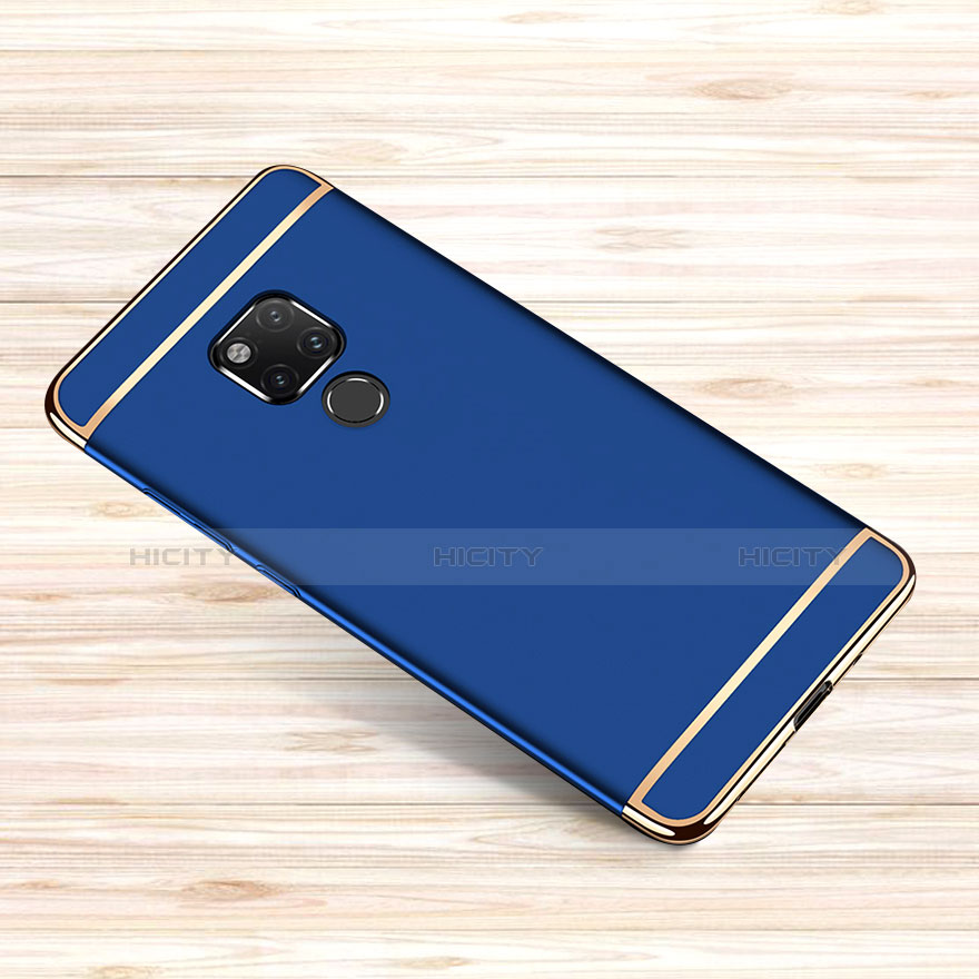 Carcasa Bumper Lujo Marco de Metal y Plastico Funda M01 para Huawei Mate 20 X Azul