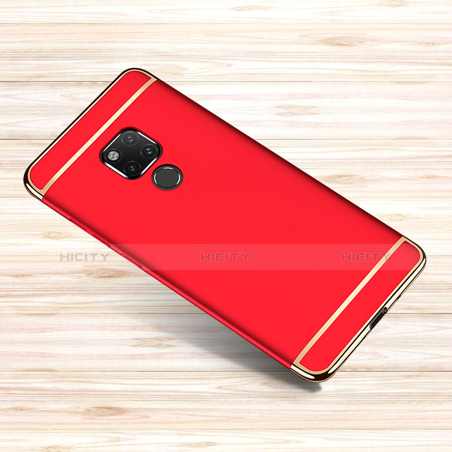 Carcasa Bumper Lujo Marco de Metal y Plastico Funda M01 para Huawei Mate 20 X Rojo