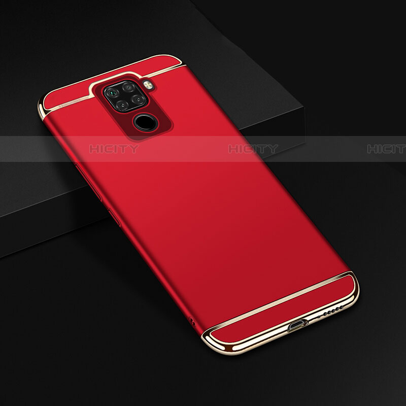 Carcasa Bumper Lujo Marco de Metal y Plastico Funda M01 para Huawei Mate 30 Lite Rojo