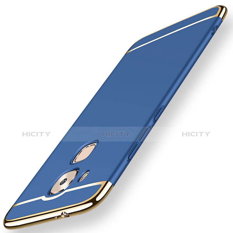 Carcasa Bumper Lujo Marco de Metal y Plastico Funda M01 para Huawei Mate 7 Azul