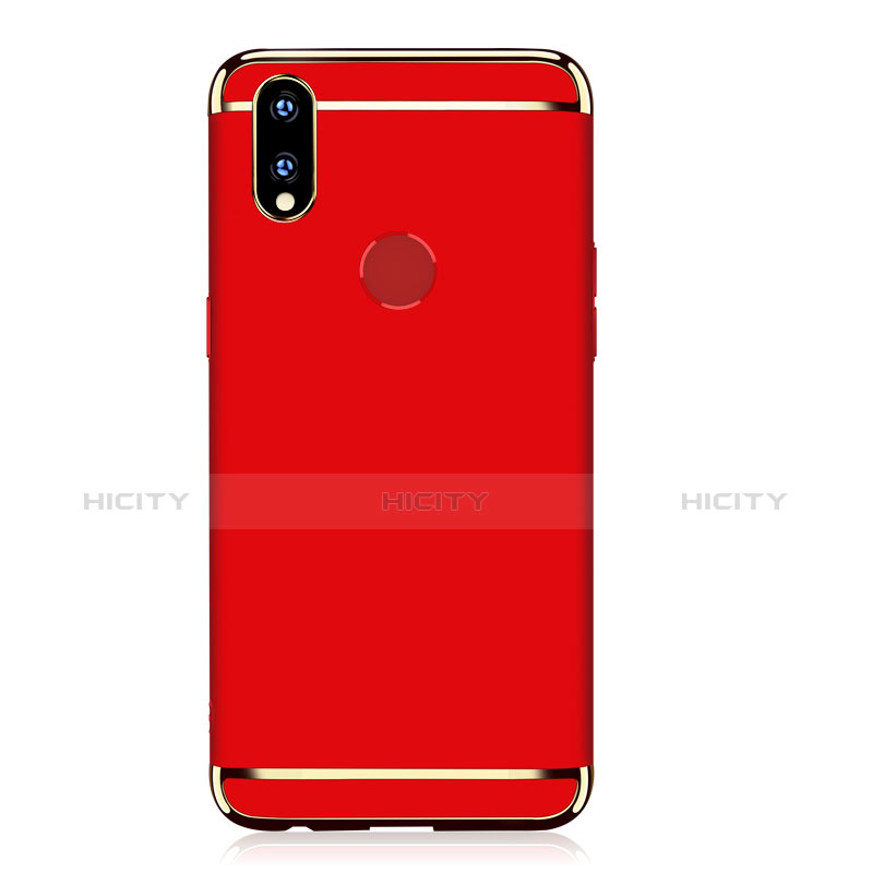 Carcasa Bumper Lujo Marco de Metal y Plastico Funda M01 para Huawei Nova 3i Rojo