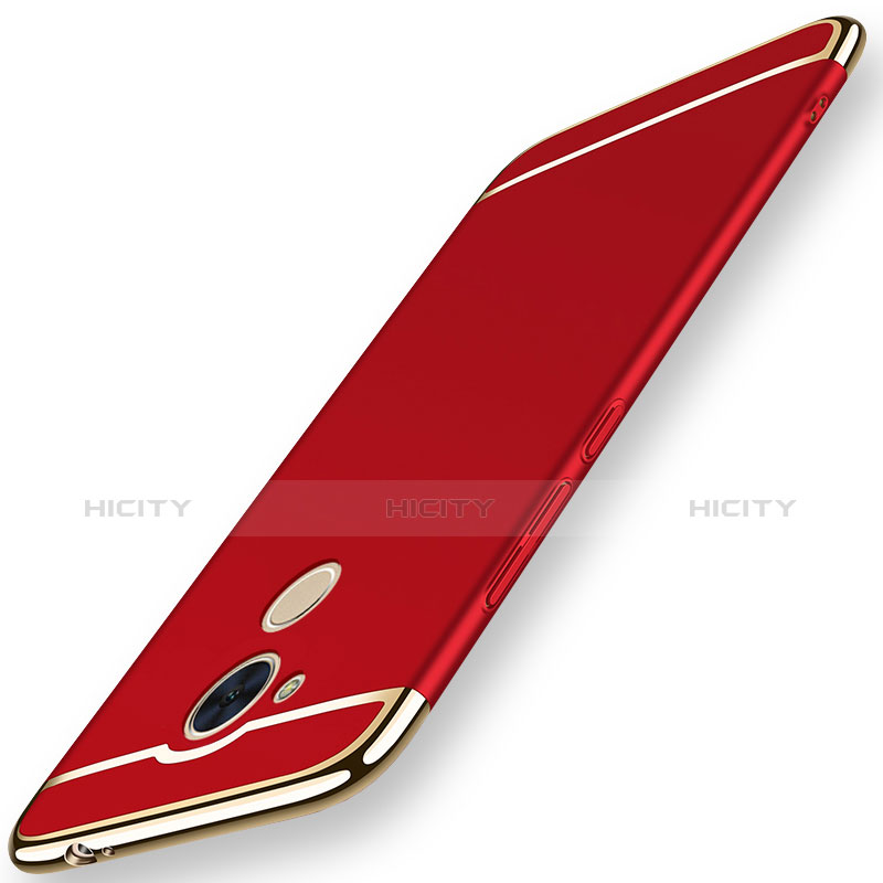 Carcasa Bumper Lujo Marco de Metal y Plastico Funda M01 para Huawei Nova Smart Rojo