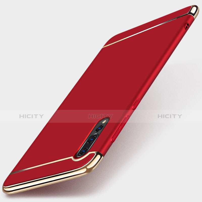Carcasa Bumper Lujo Marco de Metal y Plastico Funda M01 para Huawei P20 Pro Rojo