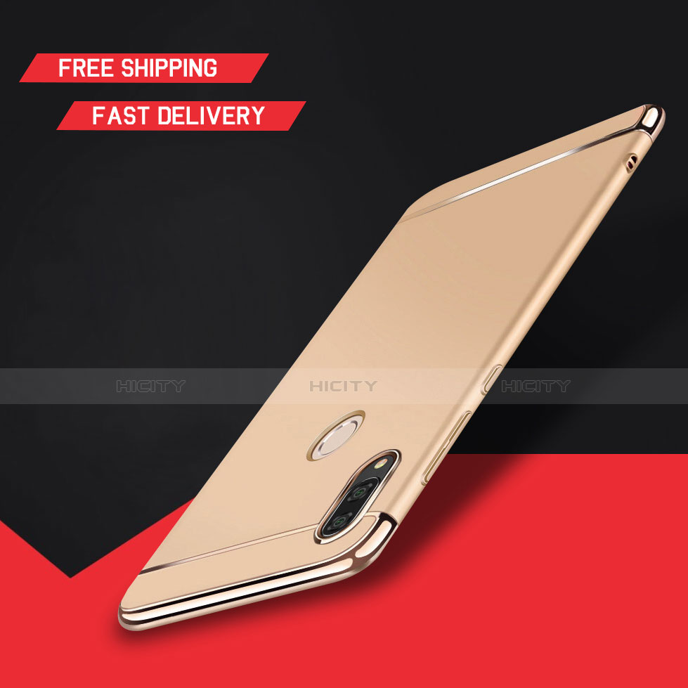 Carcasa Bumper Lujo Marco de Metal y Plastico Funda M01 para Huawei Y9 (2019) Oro