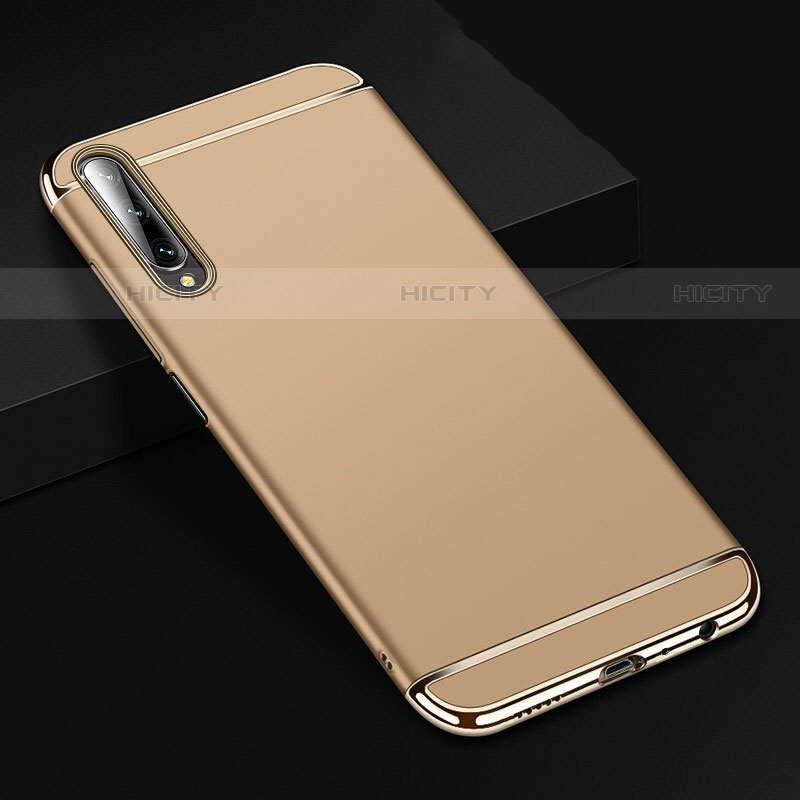 Carcasa Bumper Lujo Marco de Metal y Plastico Funda M01 para Huawei Y9s Oro