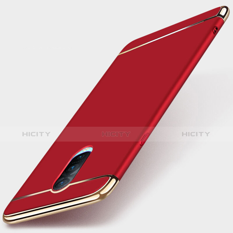 Carcasa Bumper Lujo Marco de Metal y Plastico Funda M01 para Oppo RX17 Pro Rojo