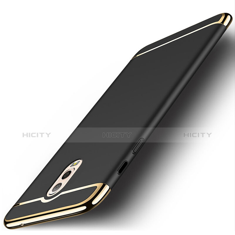 Carcasa Bumper Lujo Marco de Metal y Plastico Funda M01 para Samsung Galaxy C7 (2017) Negro