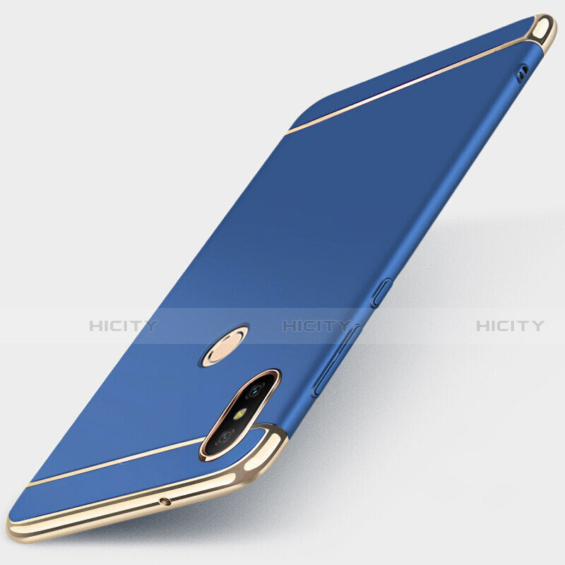 Carcasa Bumper Lujo Marco de Metal y Plastico Funda M01 para Xiaomi Mi A2 Lite Azul