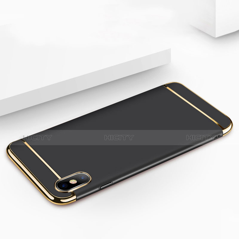 Carcasa Bumper Lujo Marco de Metal y Plastico Funda M05 para Apple iPhone X