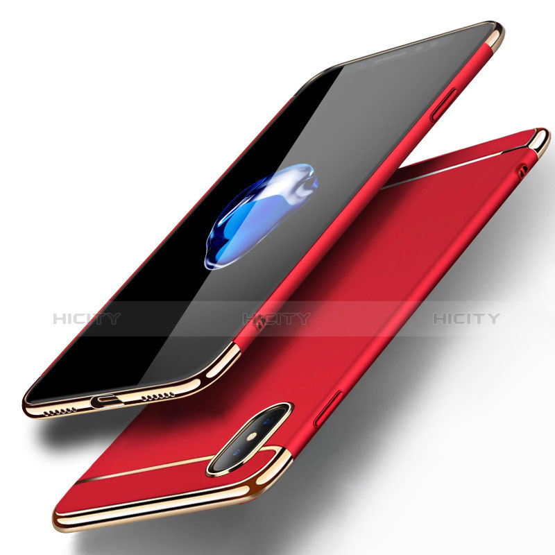 Carcasa Bumper Lujo Marco de Metal y Plastico Funda M05 para Apple iPhone Xs Max