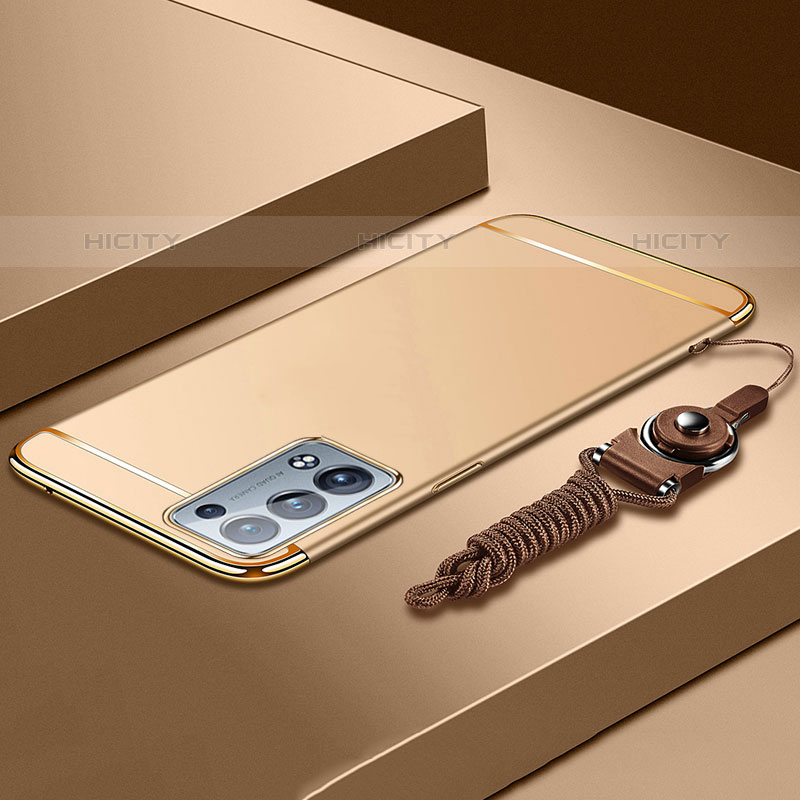 Carcasa Bumper Lujo Marco de Metal y Plastico Funda para Oppo Reno6 Pro+ Plus 5G