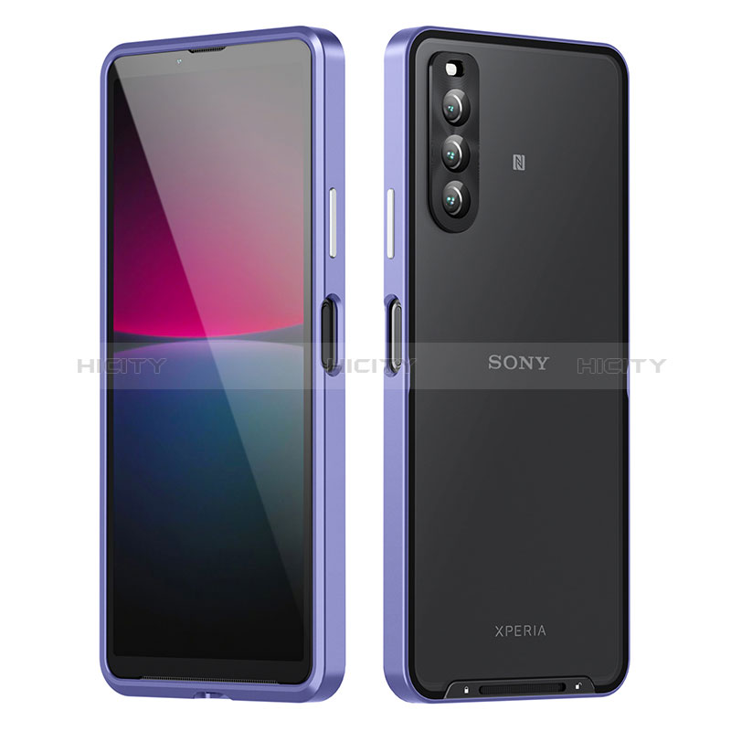 Carcasa Bumper Lujo Marco de Metal y Plastico Funda para Sony Xperia 5 IV