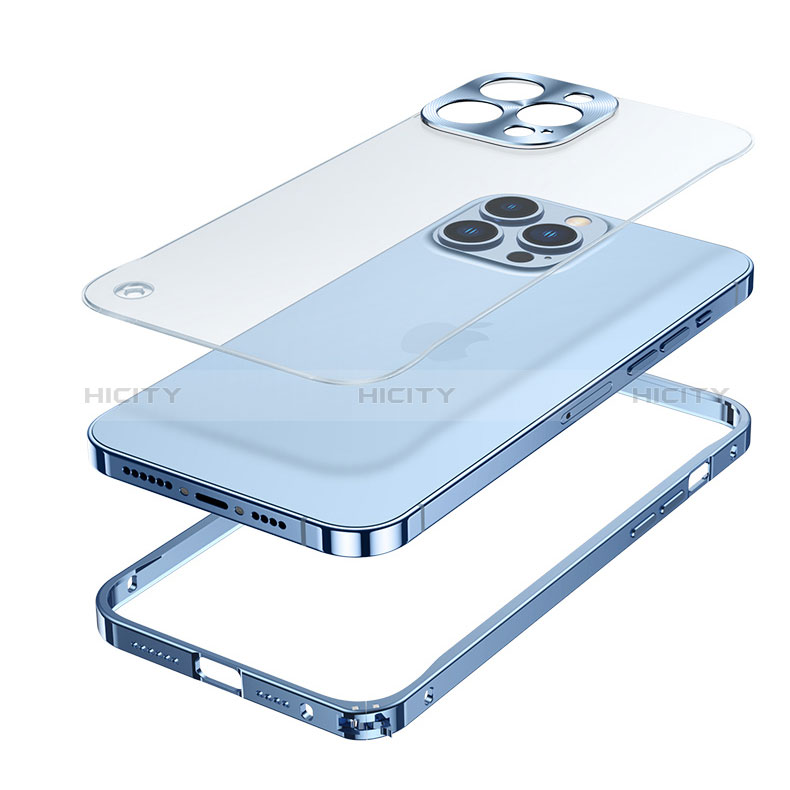Carcasa Bumper Lujo Marco de Metal y Plastico Funda QC1 para Apple iPhone 13