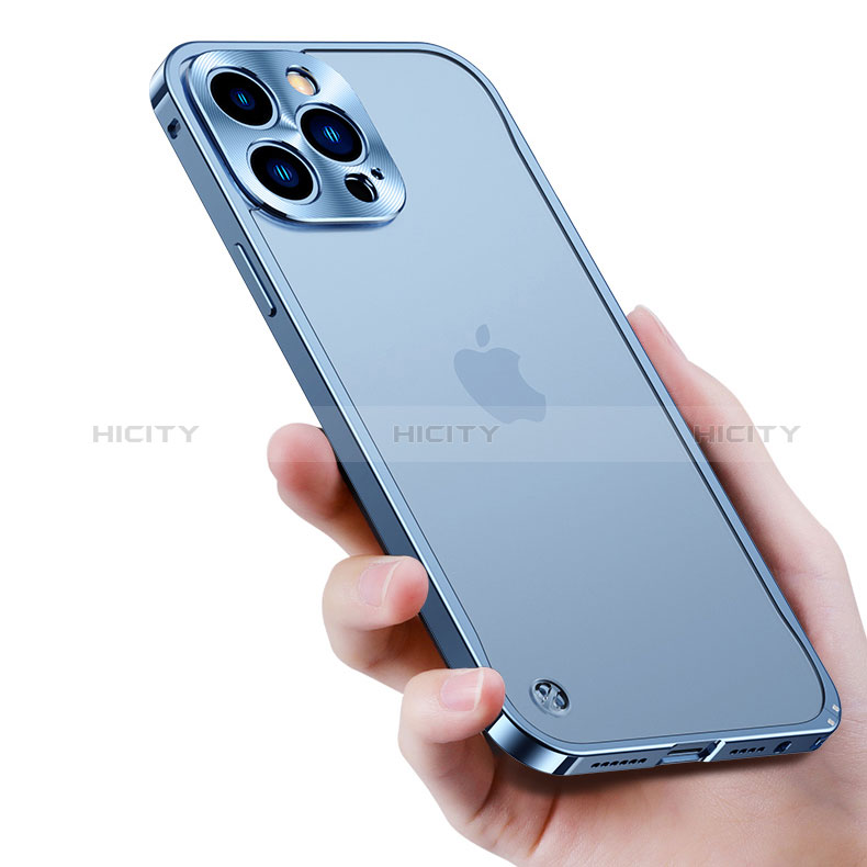 Carcasa Bumper Lujo Marco de Metal y Plastico Funda QC1 para Apple iPhone 13 Pro