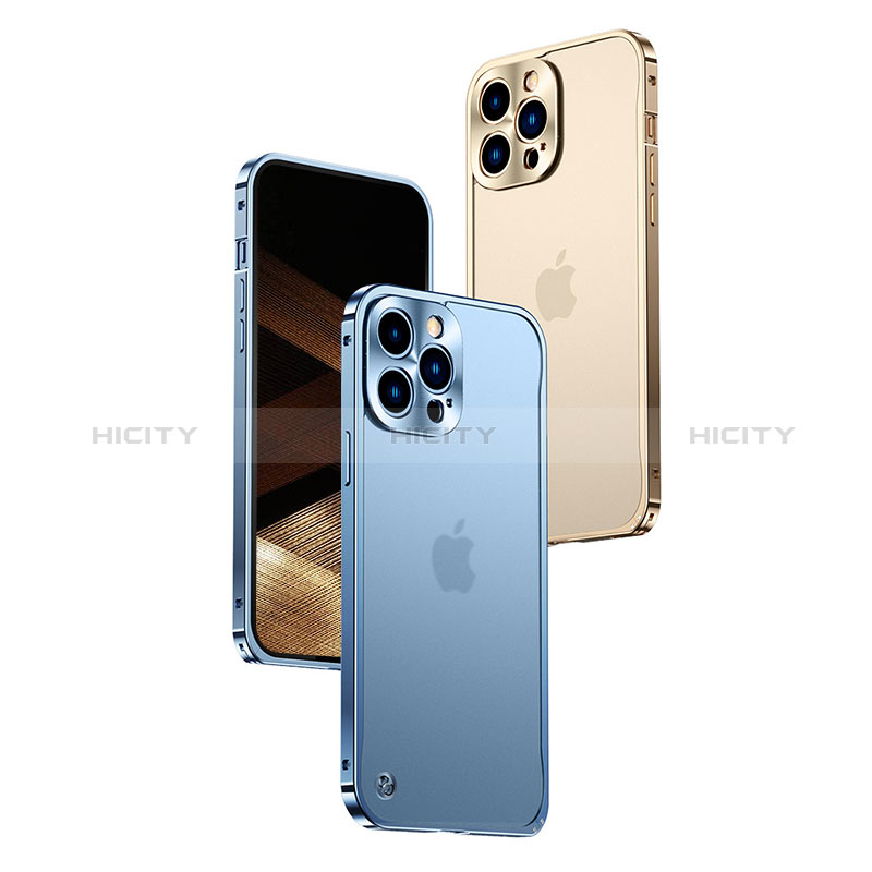 Carcasa Bumper Lujo Marco de Metal y Plastico Funda QC1 para Apple iPhone 14 Pro