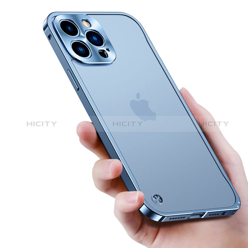 Carcasa Bumper Lujo Marco de Metal y Plastico Funda QC1 para Apple iPhone 14 Pro