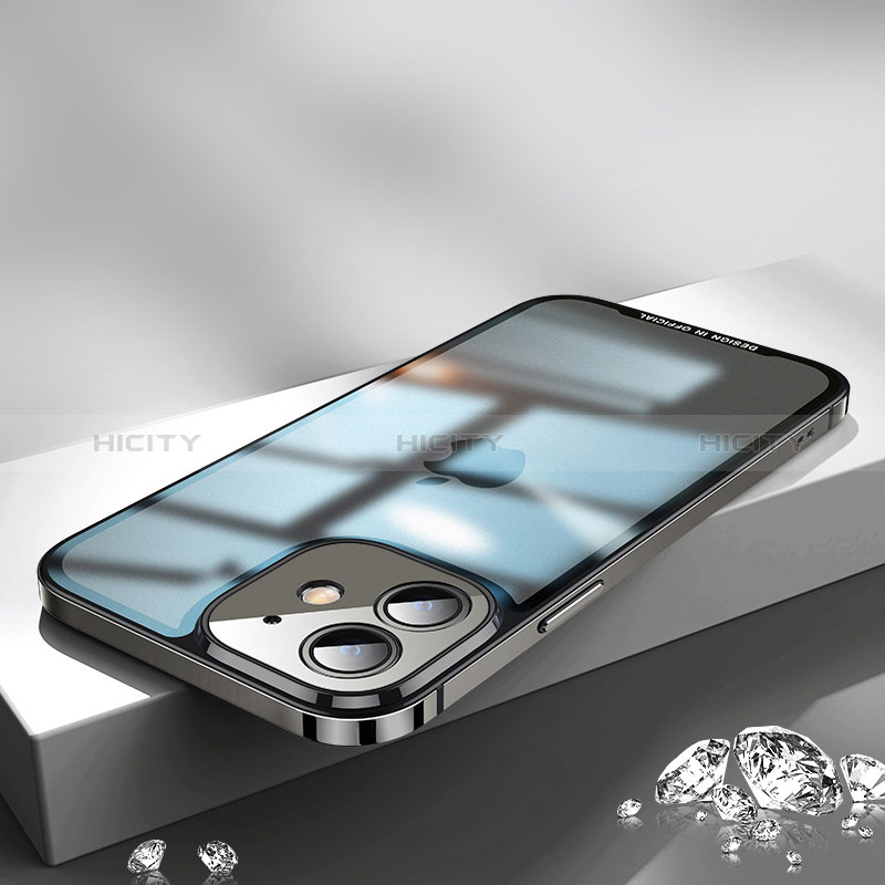 Carcasa Bumper Lujo Marco de Metal y Plastico Funda QC2 para Apple iPhone 12