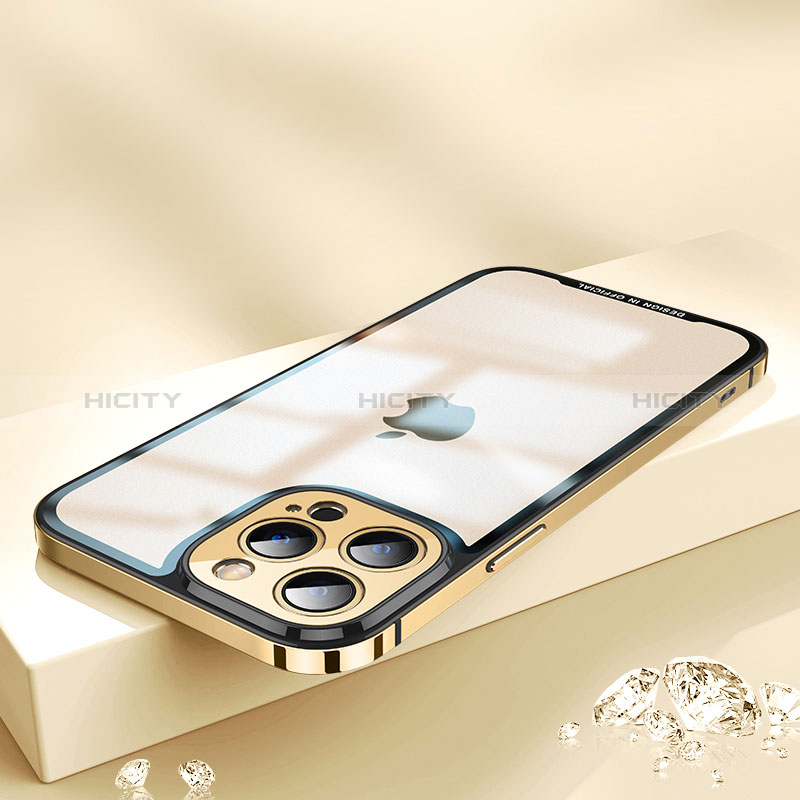 Carcasa Bumper Lujo Marco de Metal y Plastico Funda QC2 para Apple iPhone 12 Pro Max