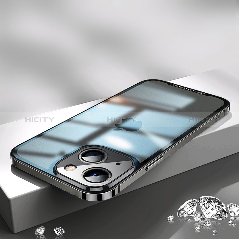 Carcasa Bumper Lujo Marco de Metal y Plastico Funda QC2 para Apple iPhone 14