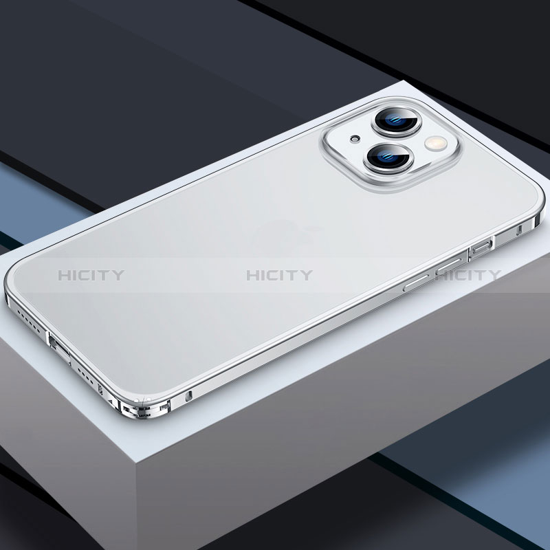 Carcasa Bumper Lujo Marco de Metal y Plastico Funda QC3 para Apple iPhone 13