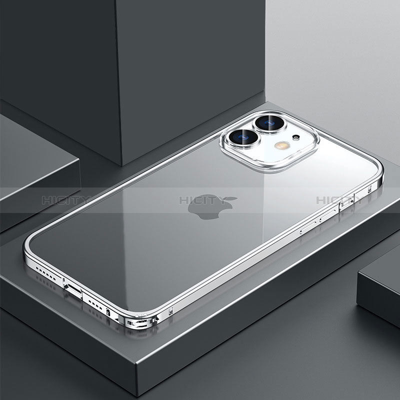 Carcasa Bumper Lujo Marco de Metal y Plastico Funda QC4 para Apple iPhone 12