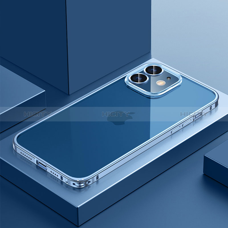 Carcasa Bumper Lujo Marco de Metal y Plastico Funda QC4 para Apple iPhone 12