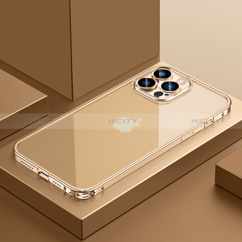 Carcasa Bumper Lujo Marco de Metal y Plastico Funda QC4 para Apple iPhone 12 Pro