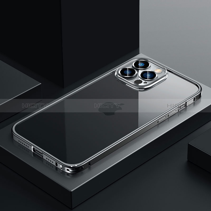 Carcasa Bumper Lujo Marco de Metal y Plastico Funda QC4 para Apple iPhone 12 Pro Max