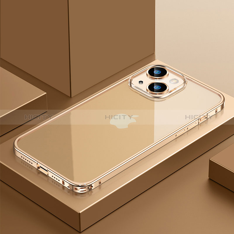 Carcasa Bumper Lujo Marco de Metal y Plastico Funda QC4 para Apple iPhone 14