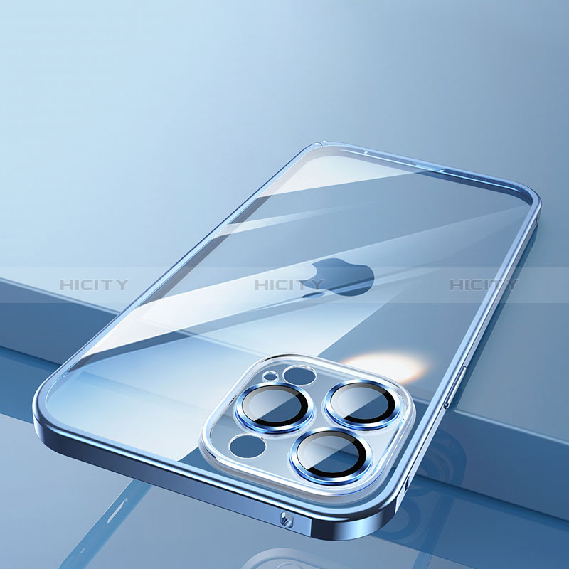 Carcasa Bumper Lujo Marco de Metal y Plastico Funda QC4 para Apple iPhone 14 Plus