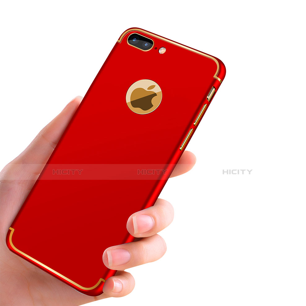 Carcasa Bumper Lujo Marco de Metal y Plastico Funda T01 para Apple iPhone 8 Plus
