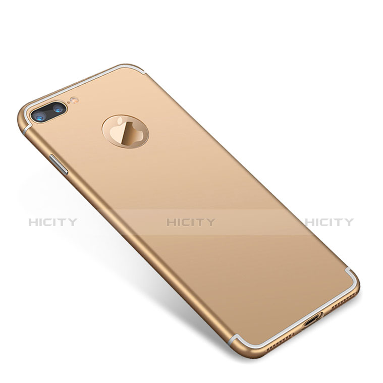 Carcasa Bumper Lujo Marco de Metal y Plastico Funda T01 para Apple iPhone 8 Plus Oro