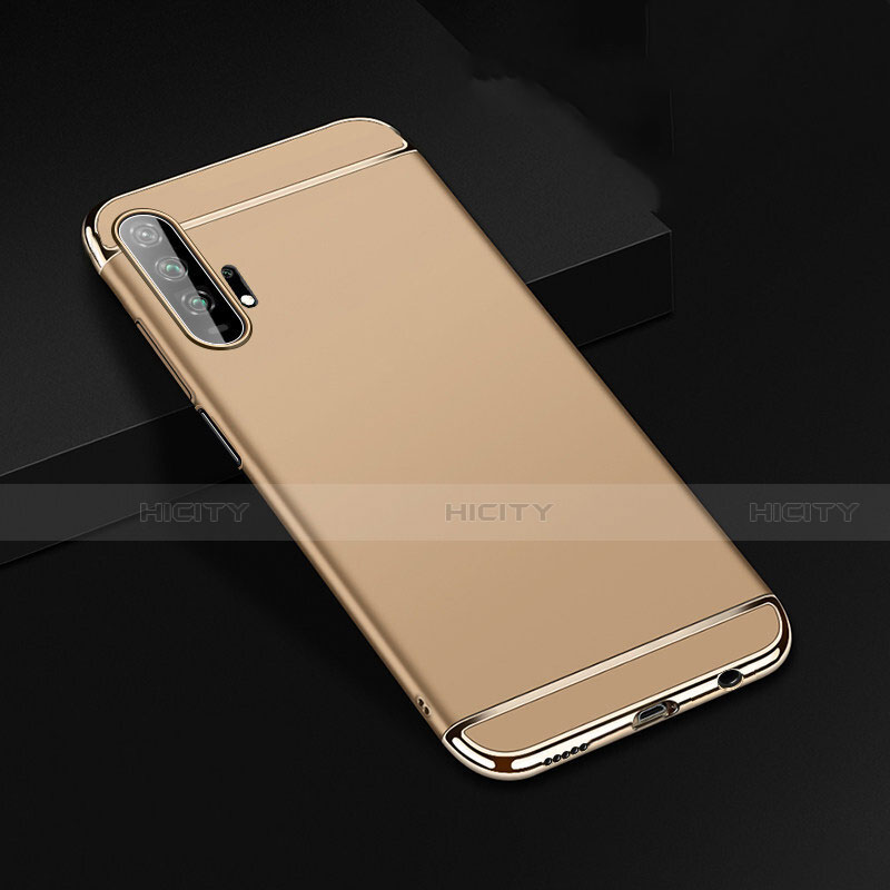 Carcasa Bumper Lujo Marco de Metal y Plastico Funda T01 para Huawei Honor 20 Pro Oro