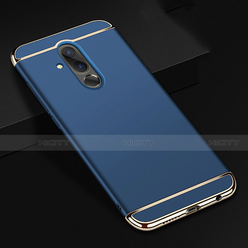 Carcasa Bumper Lujo Marco de Metal y Plastico Funda T01 para Huawei Mate 20 Lite Azul