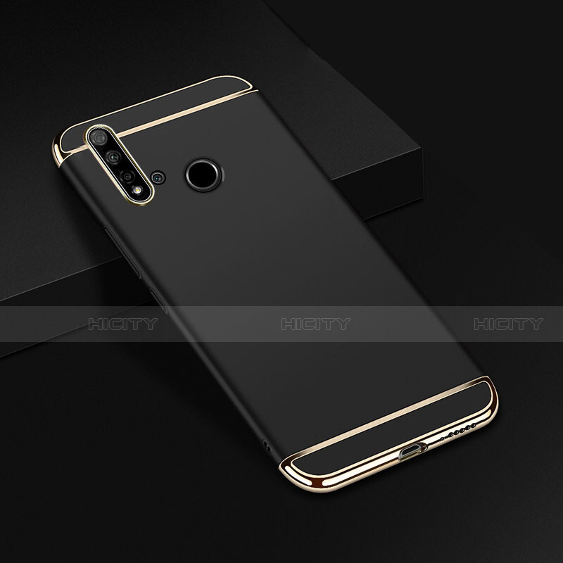 Carcasa Bumper Lujo Marco de Metal y Plastico Funda T01 para Huawei P20 Lite (2019) Negro