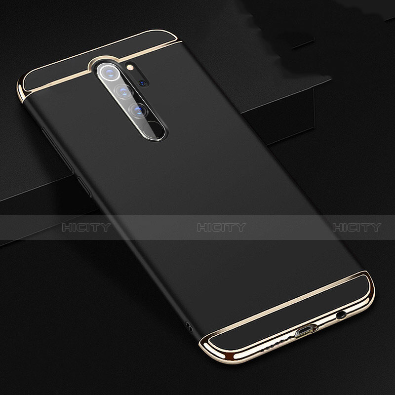 Carcasa Bumper Lujo Marco de Metal y Plastico Funda T01 para Xiaomi Redmi Note 8 Pro Negro