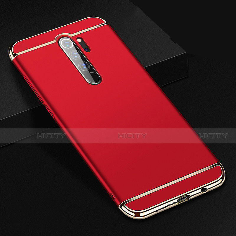 Carcasa Bumper Lujo Marco de Metal y Plastico Funda T01 para Xiaomi Redmi Note 8 Pro Rojo