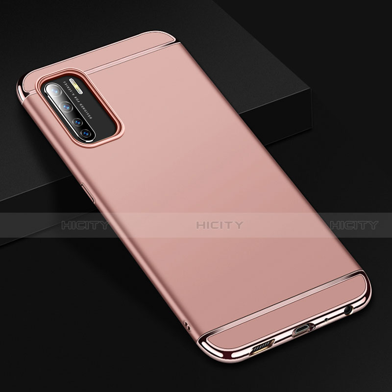 Carcasa Bumper Lujo Marco de Metal y Plastico Funda T02 para Oppo K7 5G