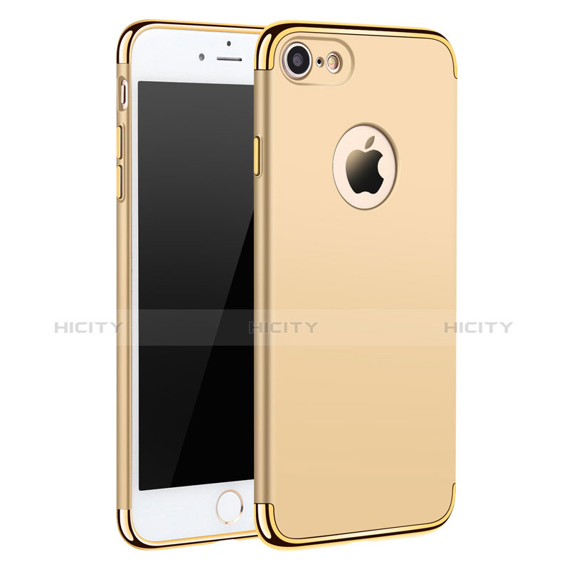 Carcasa Bumper Lujo Marco de Metal y Plastico M01 para Apple iPhone 7 Oro