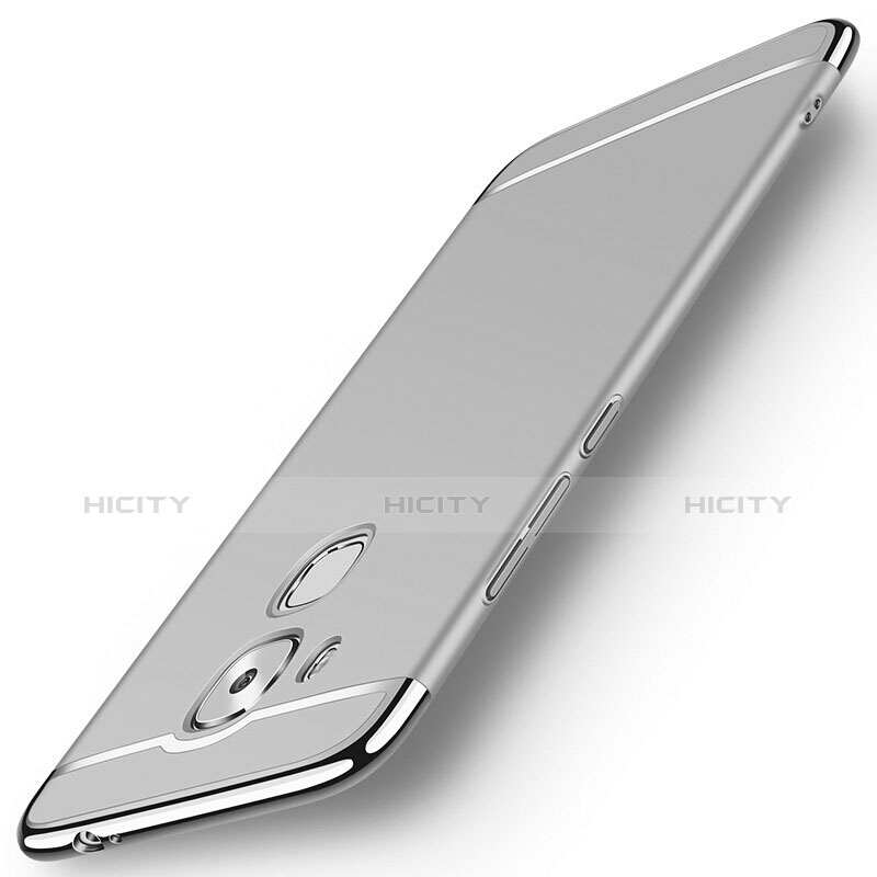 Carcasa Bumper Lujo Marco de Metal y Plastico M01 para Huawei G9 Plus Plata