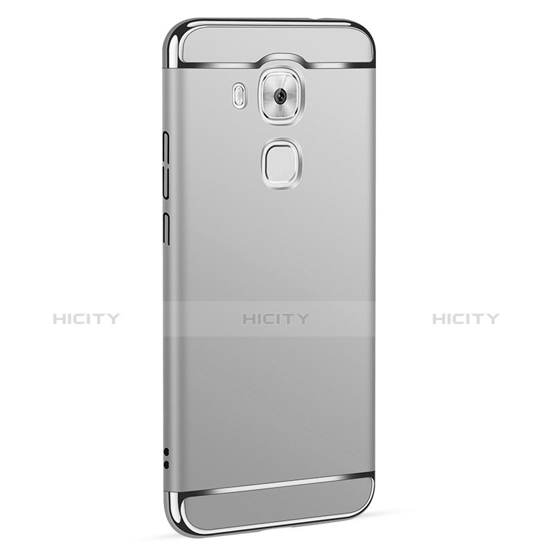 Carcasa Bumper Lujo Marco de Metal y Plastico M01 para Huawei G9 Plus Plata