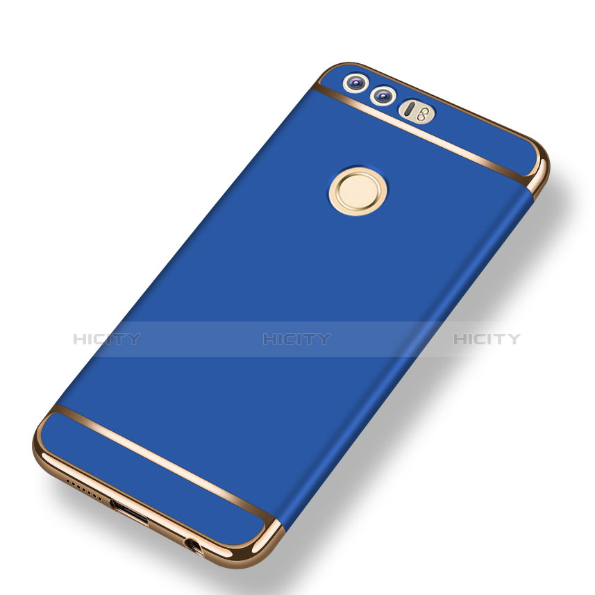 Carcasa Bumper Lujo Marco de Metal y Plastico M01 para Huawei Honor 8 Azul